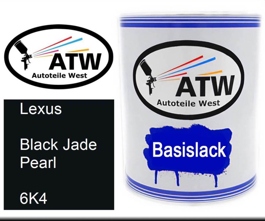 Lexus, Black Jade Pearl, 6K4: 1L Lackdose, von ATW Autoteile West.